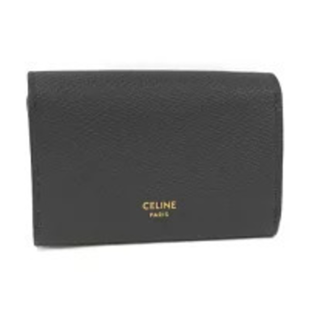 Celine Card Case Wallet Business Leather Black